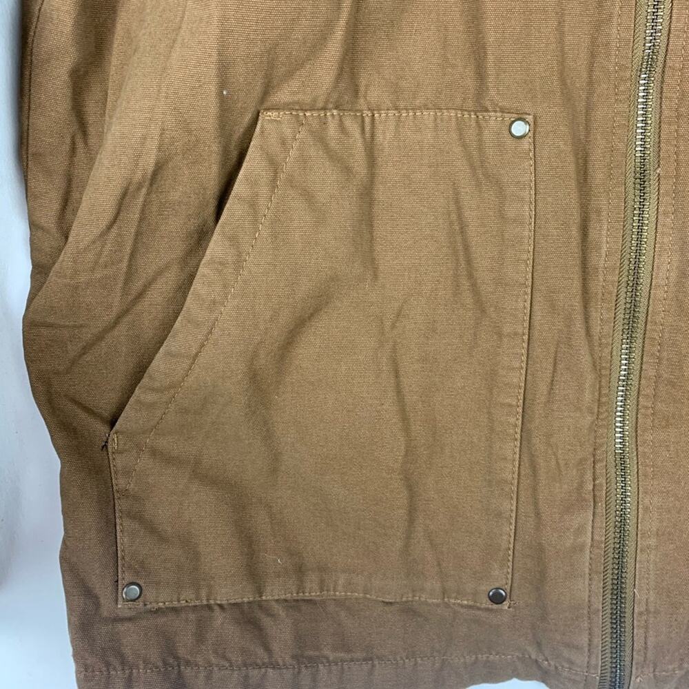 Levi's Men's xl extra large Tan Military Jacket zip up lightweight khaki denim - Picture 10 of 11